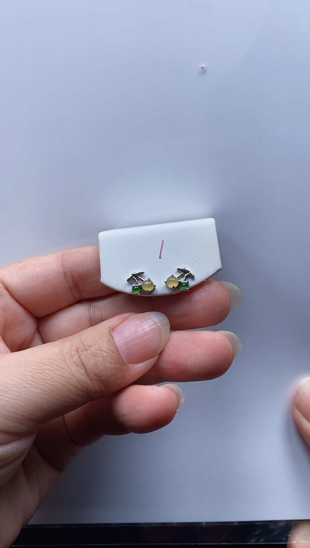 【闪购商品】翡翠耳饰银S925镶嵌耳钉