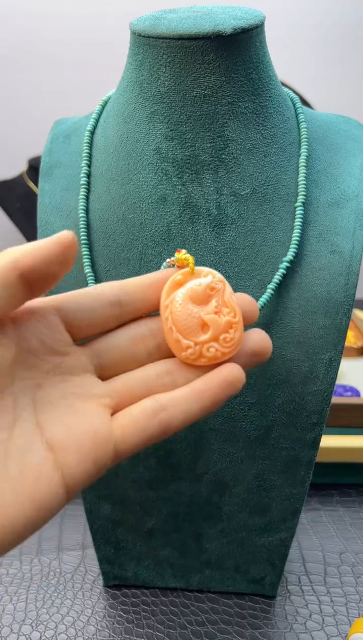 【闪购商品】玛瑙/玉髓颈饰14K金镶嵌X307     