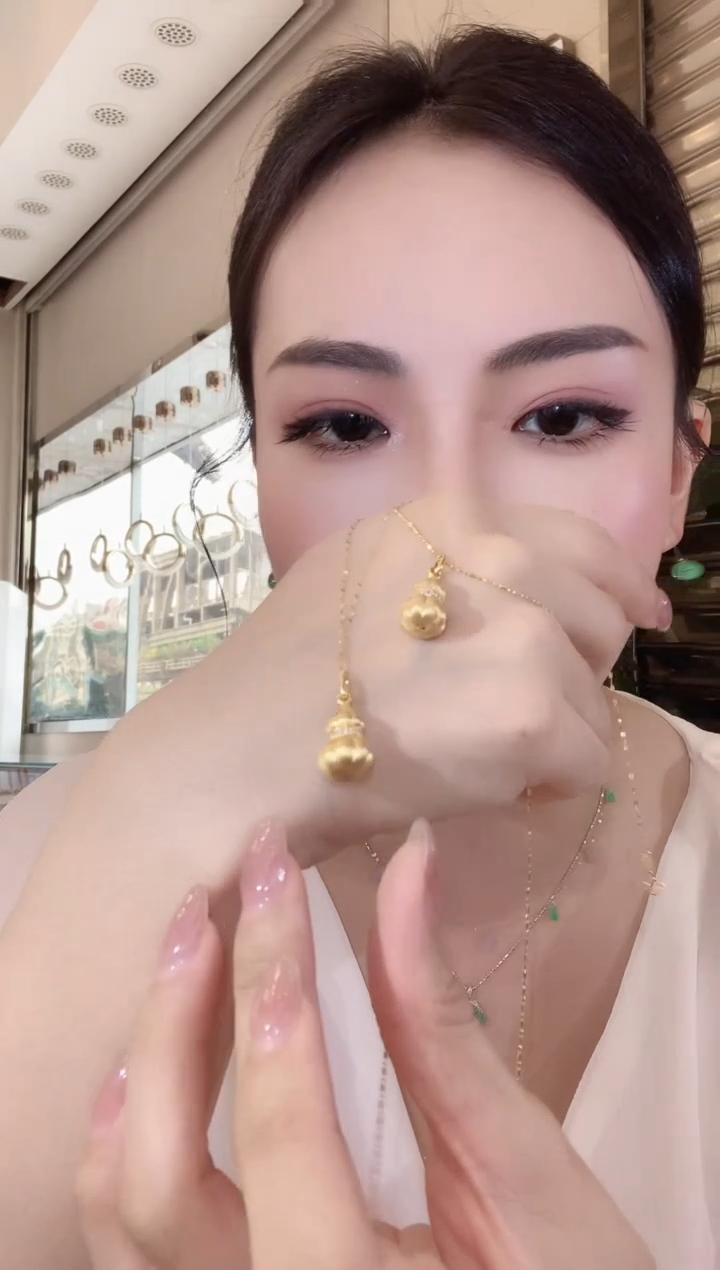 【云中意】18k金南瓜葫芦吊坠配件（不含链）多样性发货一件HLX
