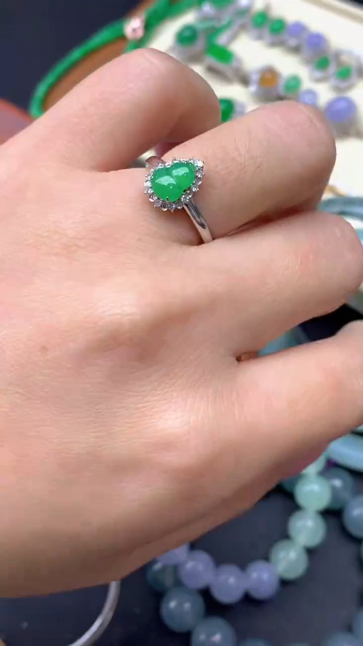 【闪购商品】翡翠戒指18K金镶嵌11-天然翡翠