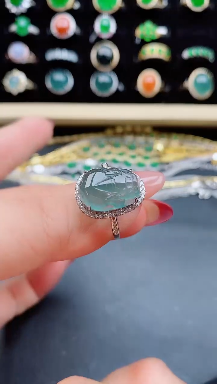 【闪购商品】翡翠戒指银S925镶嵌321321