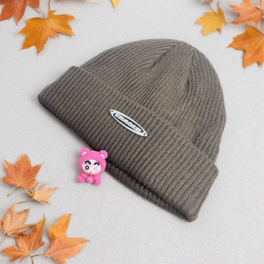 Lumina金属字母ins风冷帽秋冬百搭针织帽保暖