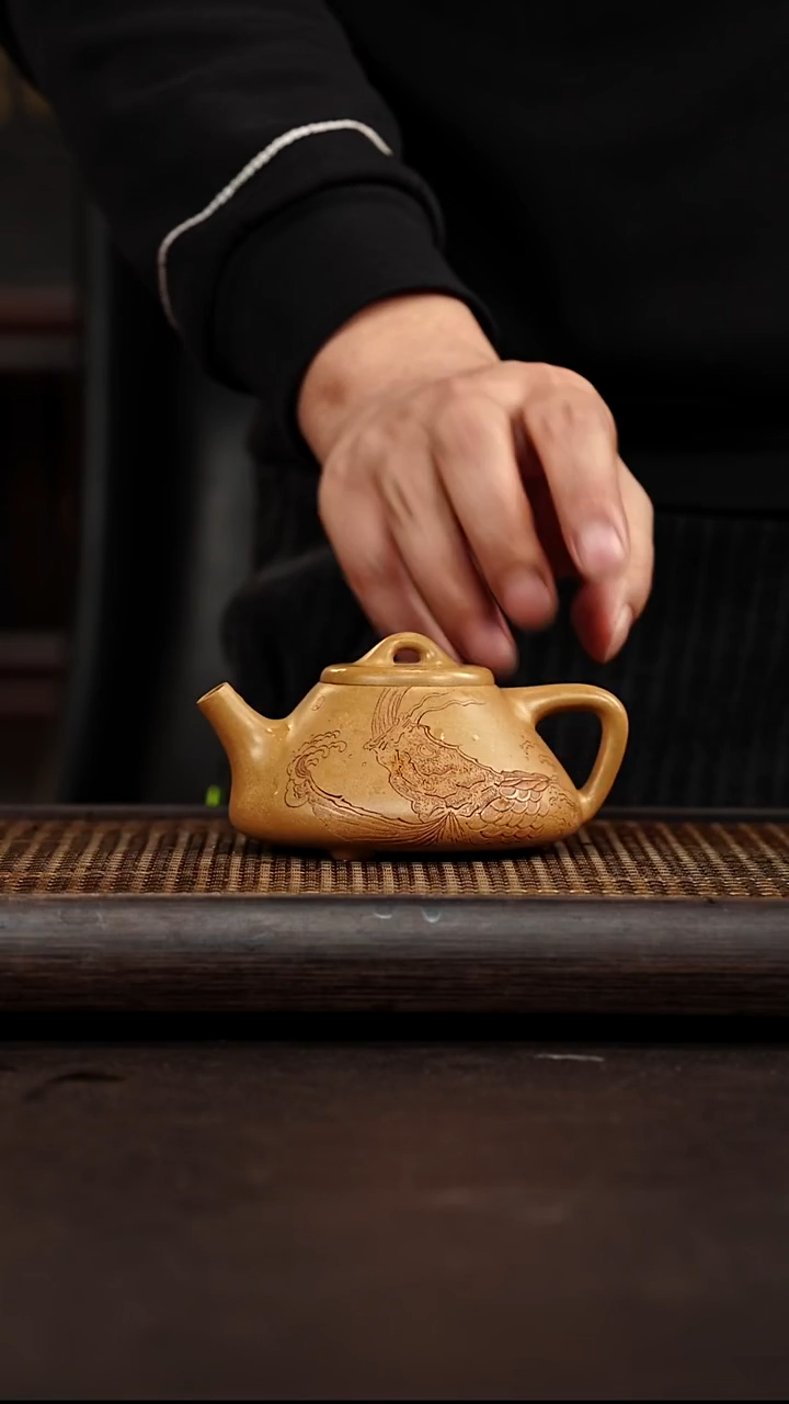 紫砂茶案宜兴悦茗壶紫砂   黄金段