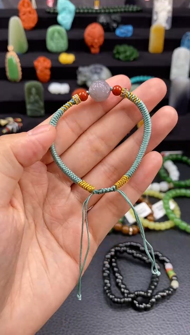 和田玉未镶嵌挂件手绳