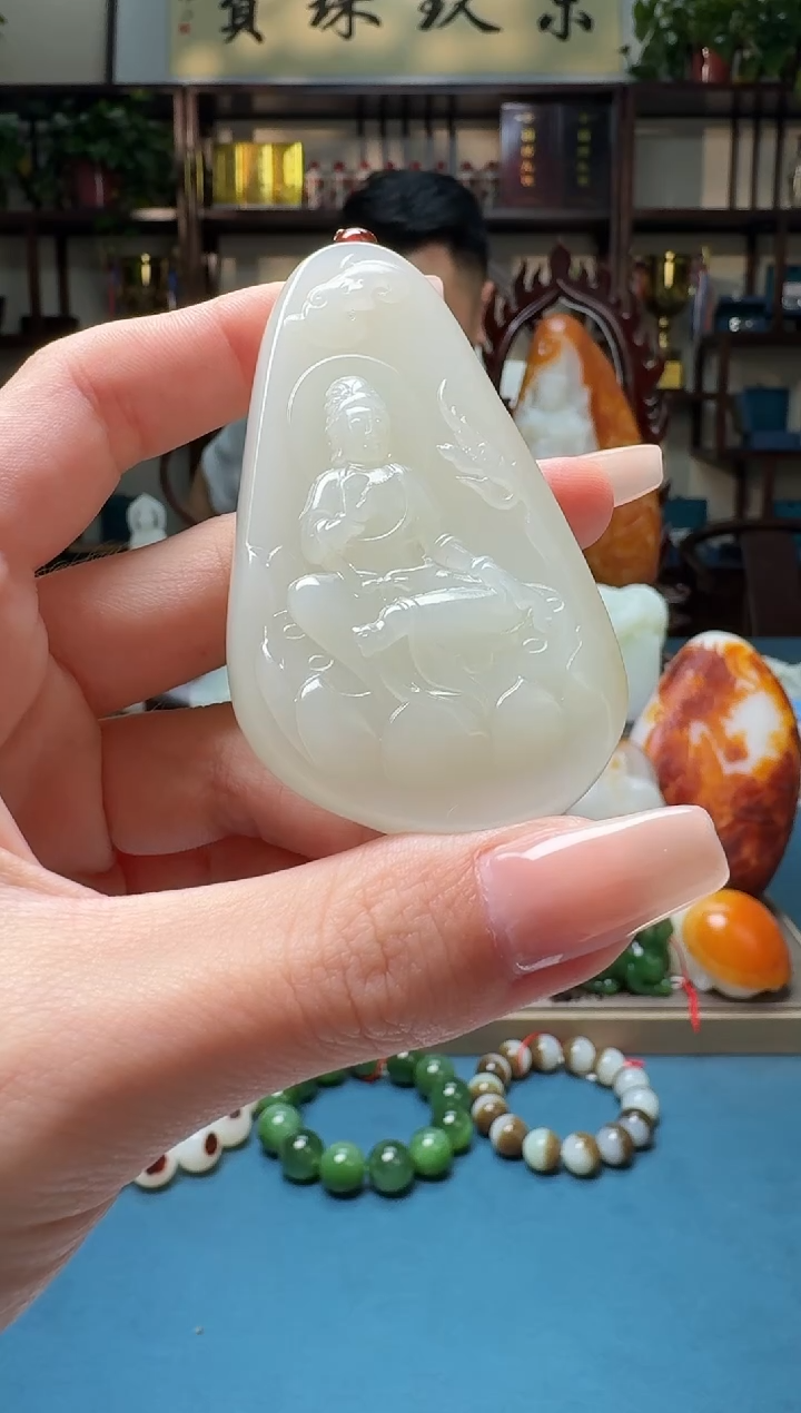 和田玉未镶嵌把件xjdl