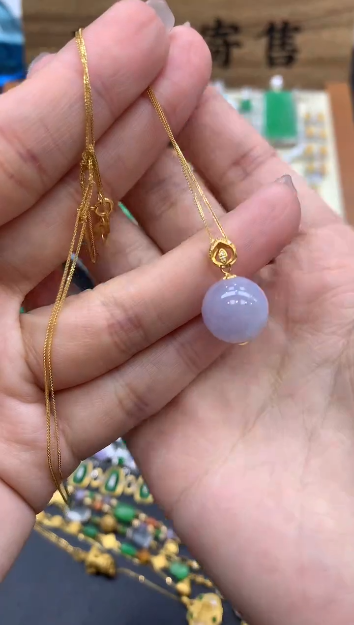 【闪购商品】翡翠颈饰18K金镶嵌335-中国好珍宝