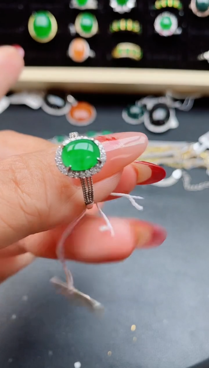 【闪购商品】翡翠戒指银S925镶嵌321321