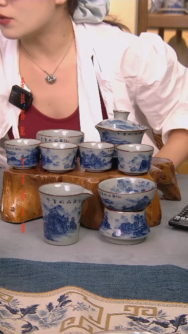 简装家用款8件套 老陶泥开片纹陶瓷茶具