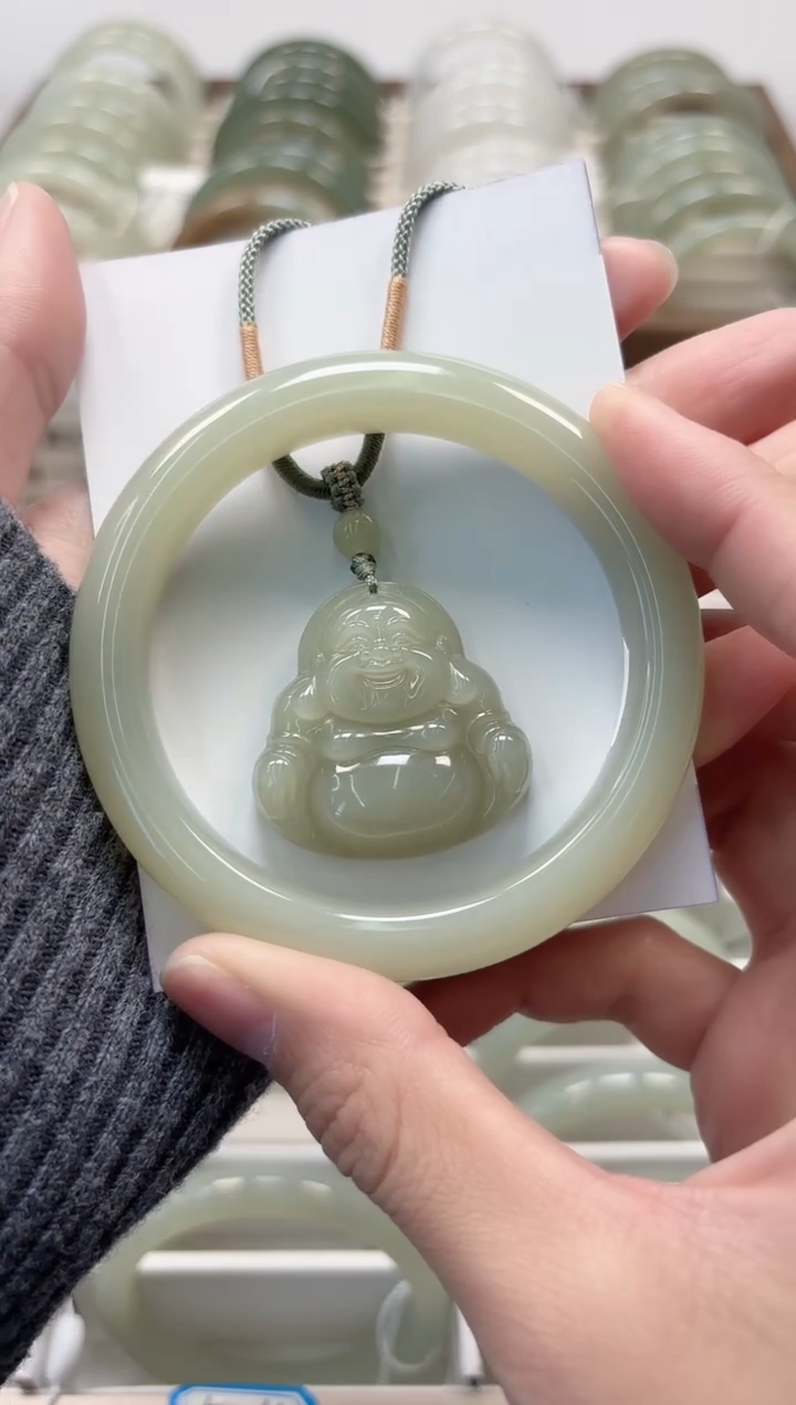 毛衣链未镶嵌和田玉新疆和田玉佛公毛衣链