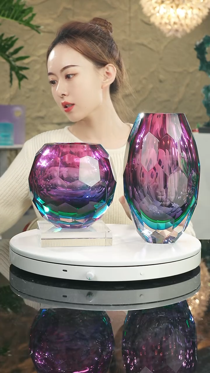 【闪购商品】瓷片设计款花瓶摆件 一组两个花瓶