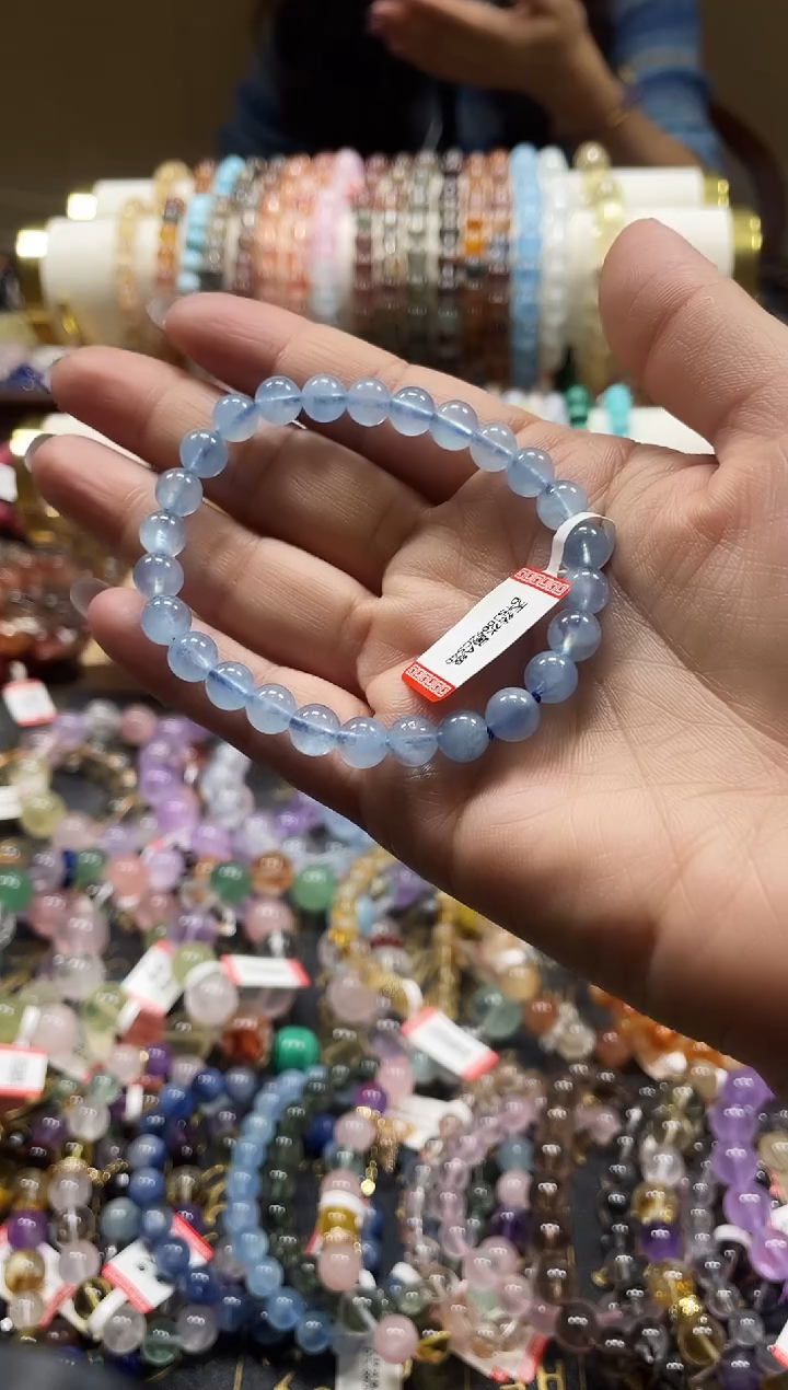 未镶嵌手串水晶海蓝宝