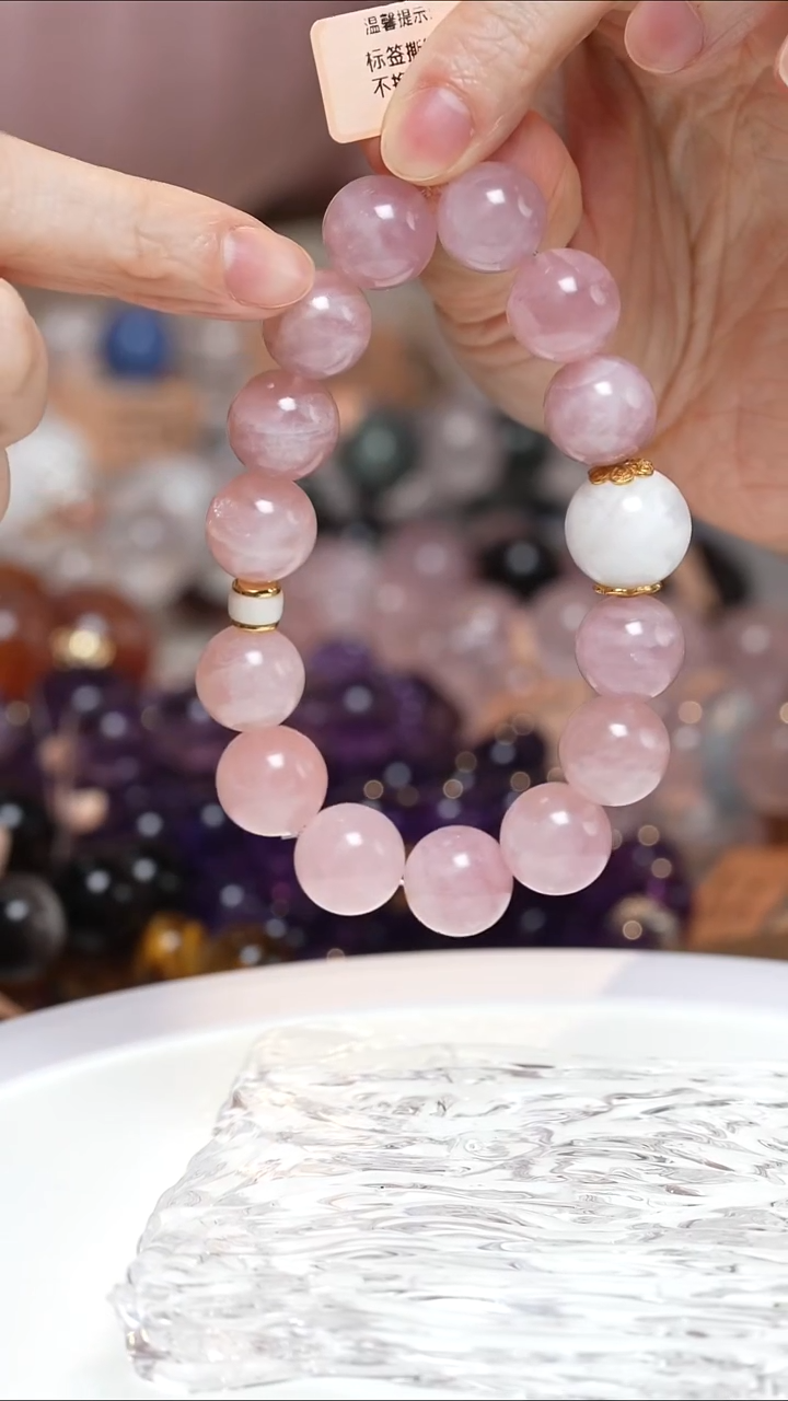 未镶嵌手串水晶粉水晶手串·MM0025DEC091L352