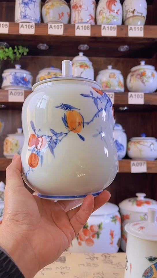 迎君陶瓷纯手工手绘  5  微瑕