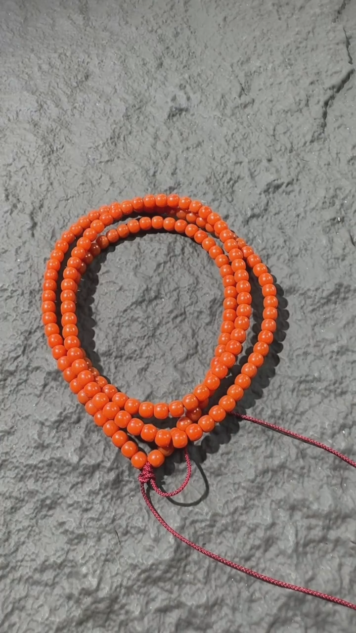【闪购商品】南红玛瑙长链未镶嵌柿子红纯色长链5+mm