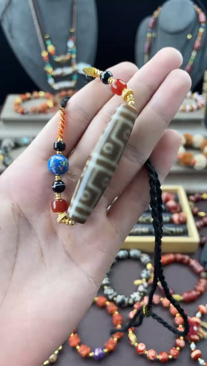 玛瑙/玉髓颈饰未镶嵌天缘大尺寸折线12眼锁骨链