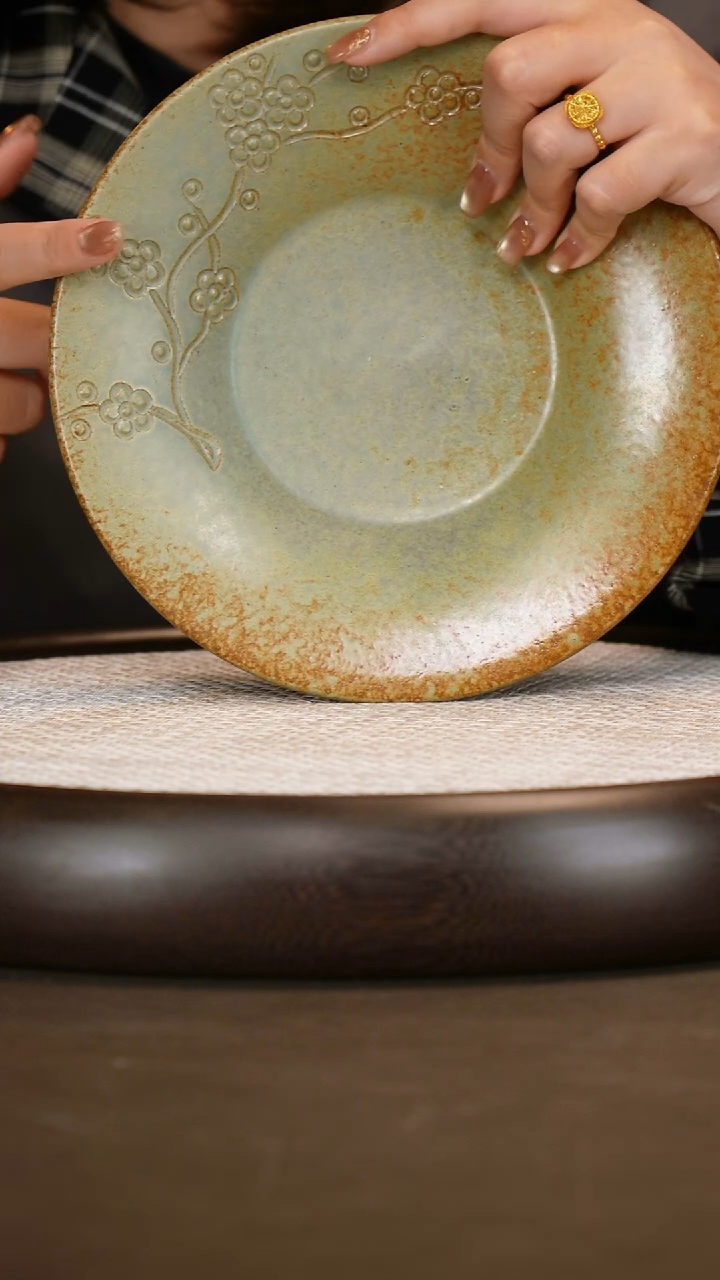 紫砂段泥柴烧壶承