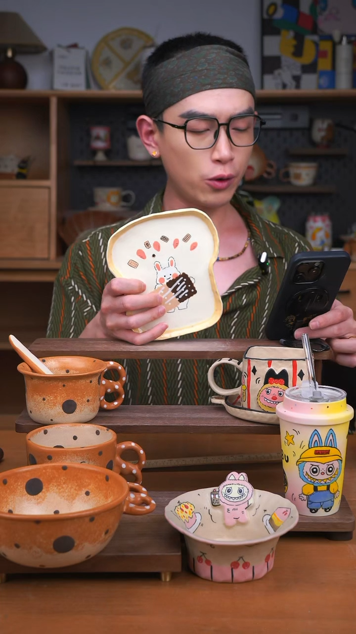 杯子景德镇可爱设计师款陶瓷