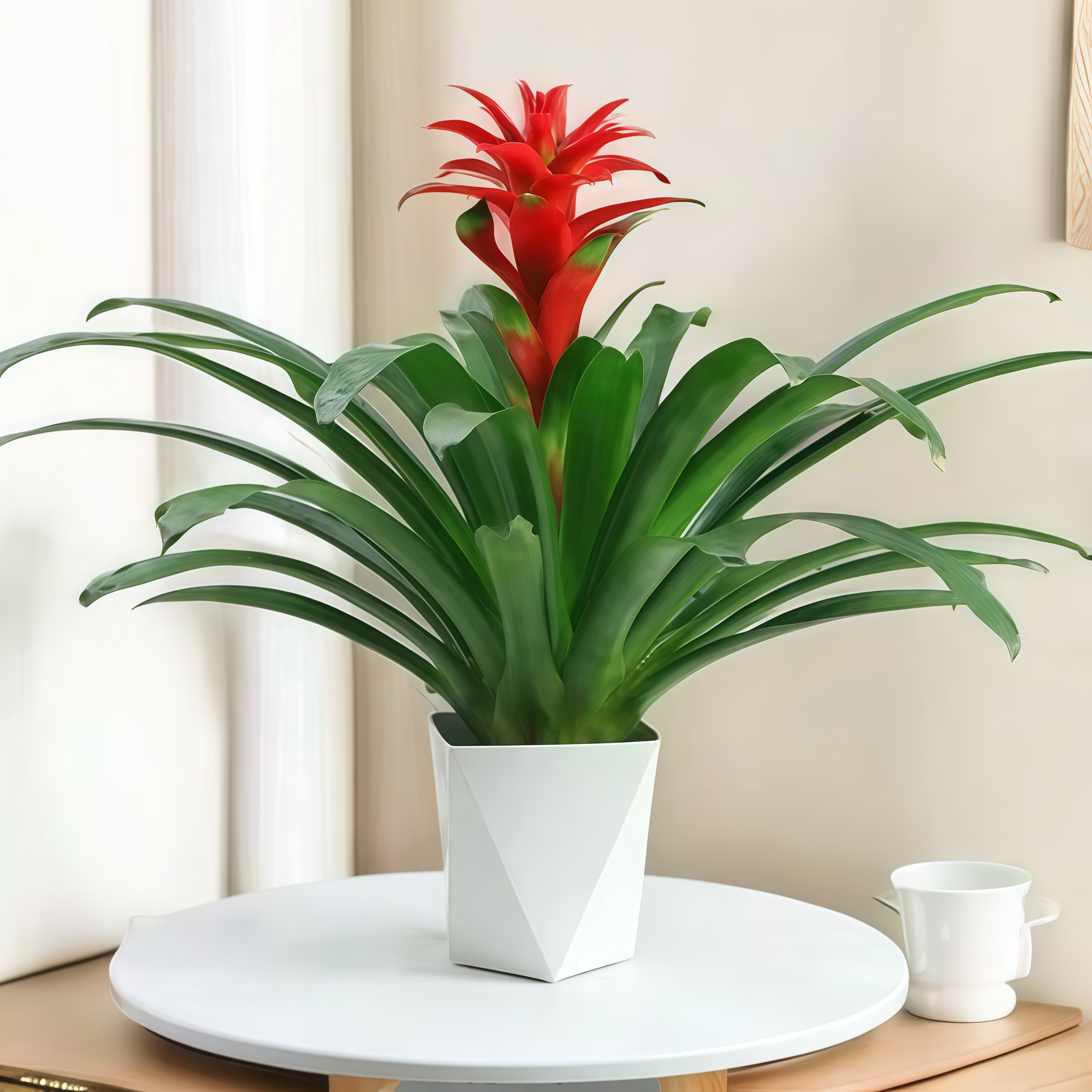 CZ鸿运当头盆栽水培小红星凤梨花带花绿植室内客厅大型办公室绿植