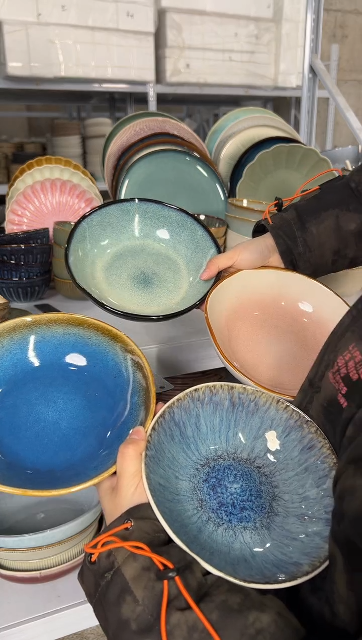 陶瓷外贸尾货瑕疵满20包邮X4 菜碗组合