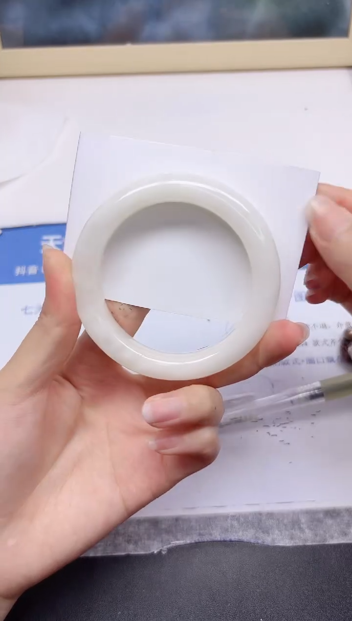 和田玉手镯未镶嵌295-56.3