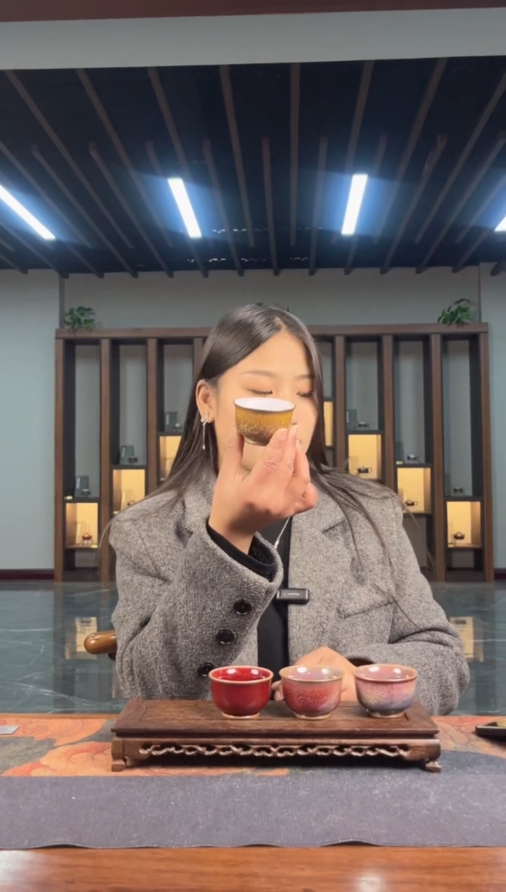 【闪购商品】瓷片钧尚源金玉满堂釉色客杯