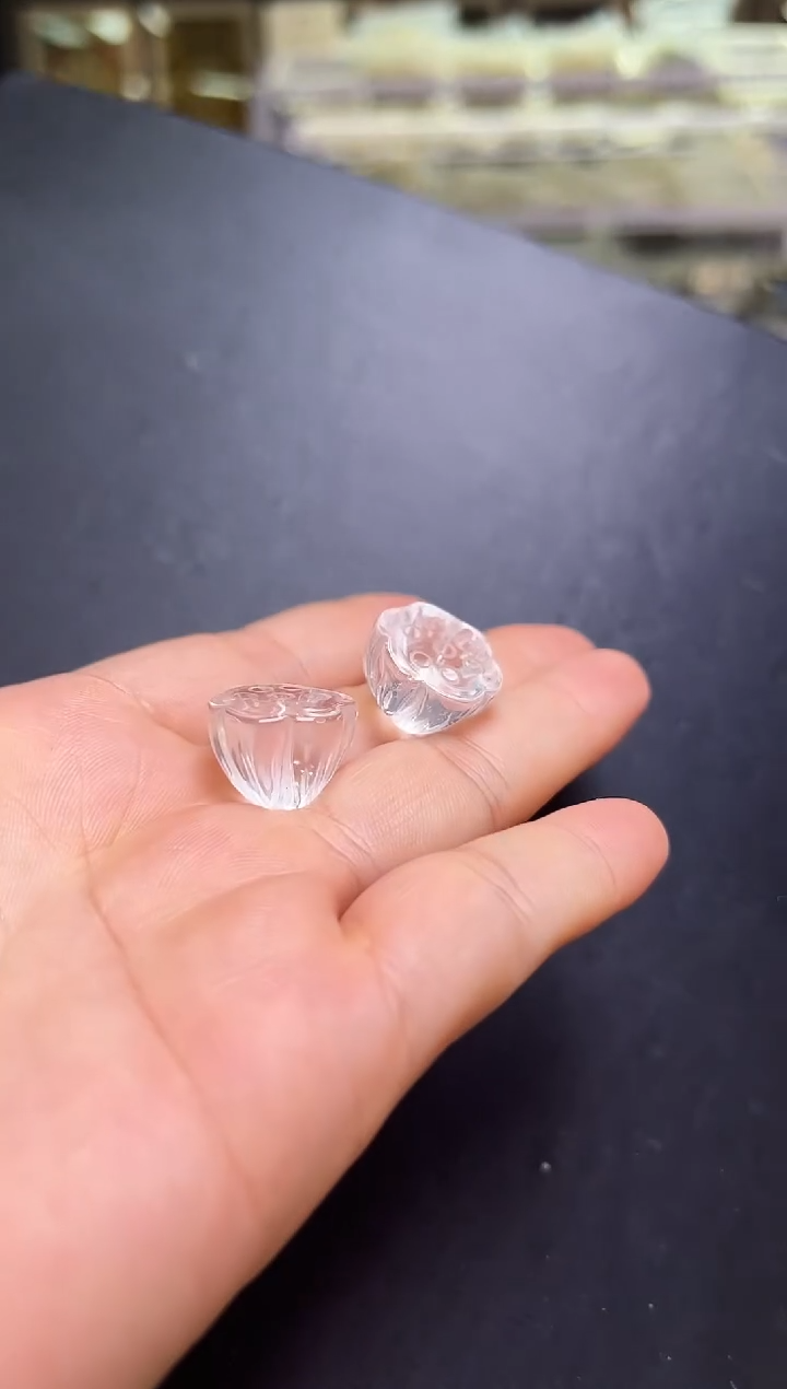 未镶嵌珠宝半成品水晶白水晶莲蓬  多样性发一 BB3344 