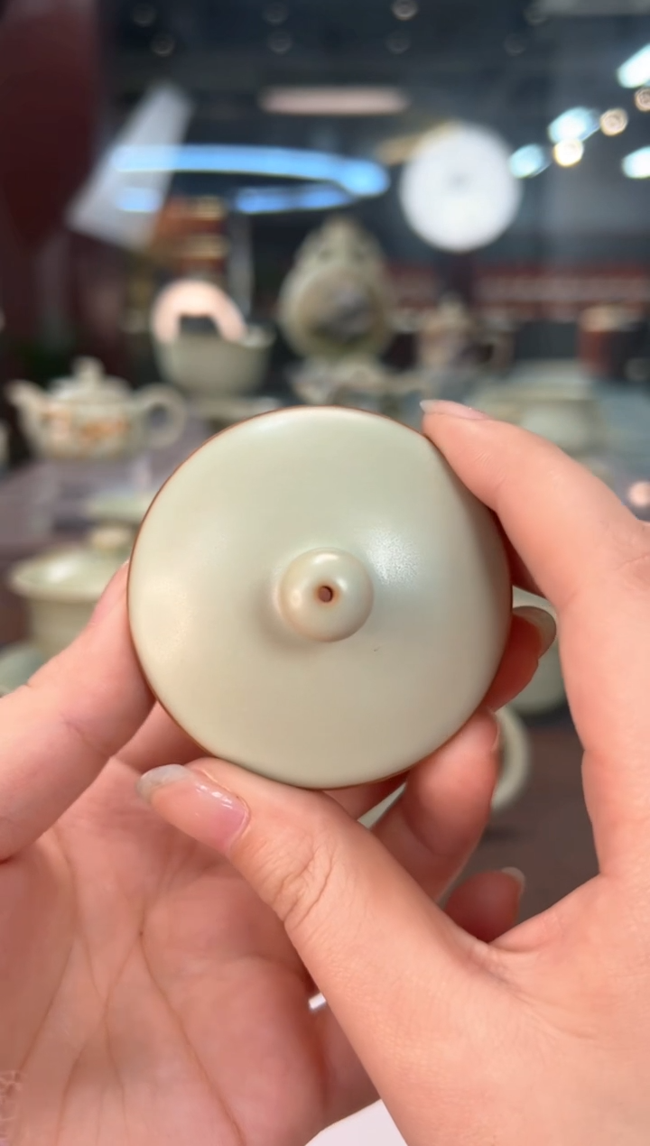 【闪购商品】茶具周泽堂粉青汝官窑俏西施盖子