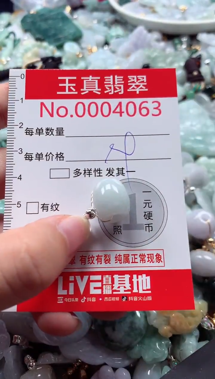 吊坠(不含链)未镶嵌翡翠4063