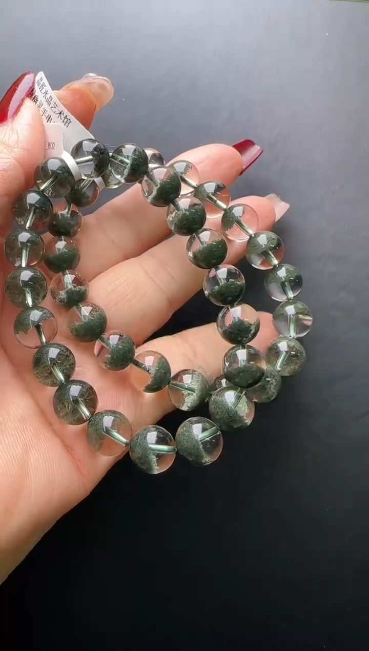 【闪购商品】水晶手串未镶嵌绿幽灵手串多样性发一JP38157