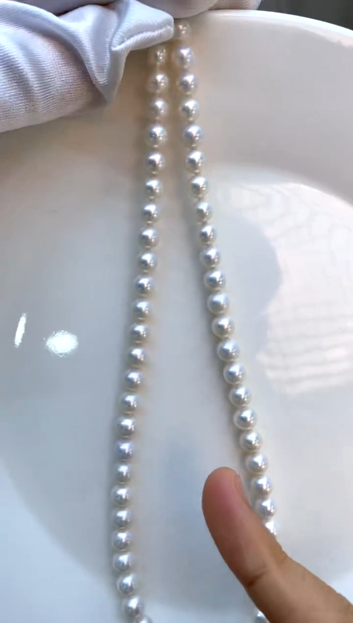 【闪购商品】淡水珍珠项链银S925镶嵌6-7