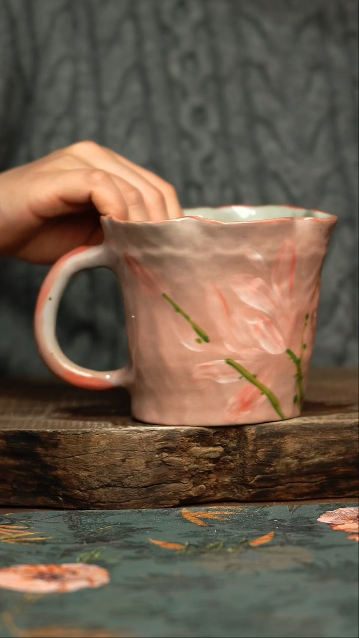 【闪购商品】杯杯手工手绘同款陶器