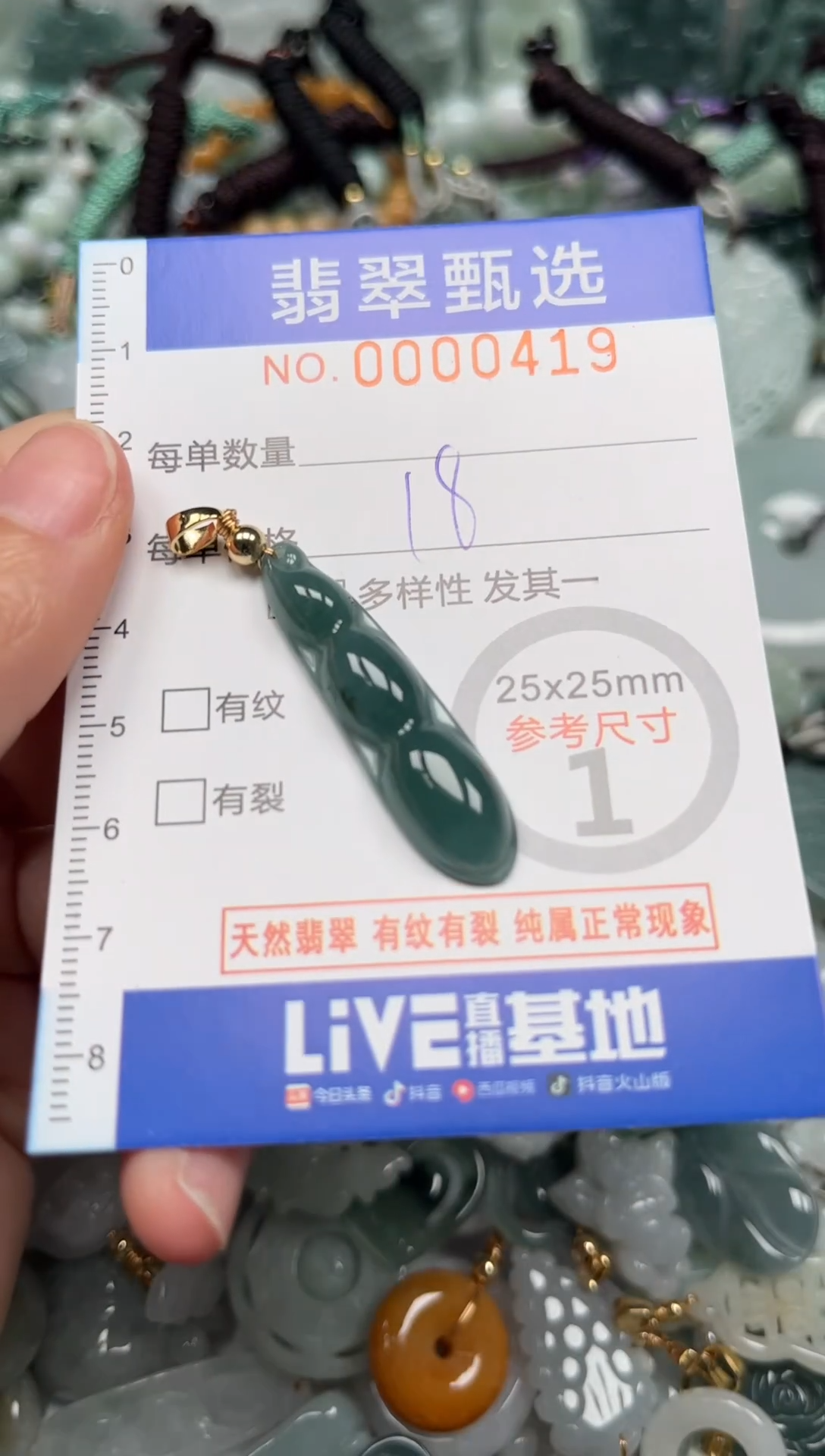 【闪购商品】翡翠颈饰未镶嵌00..0419