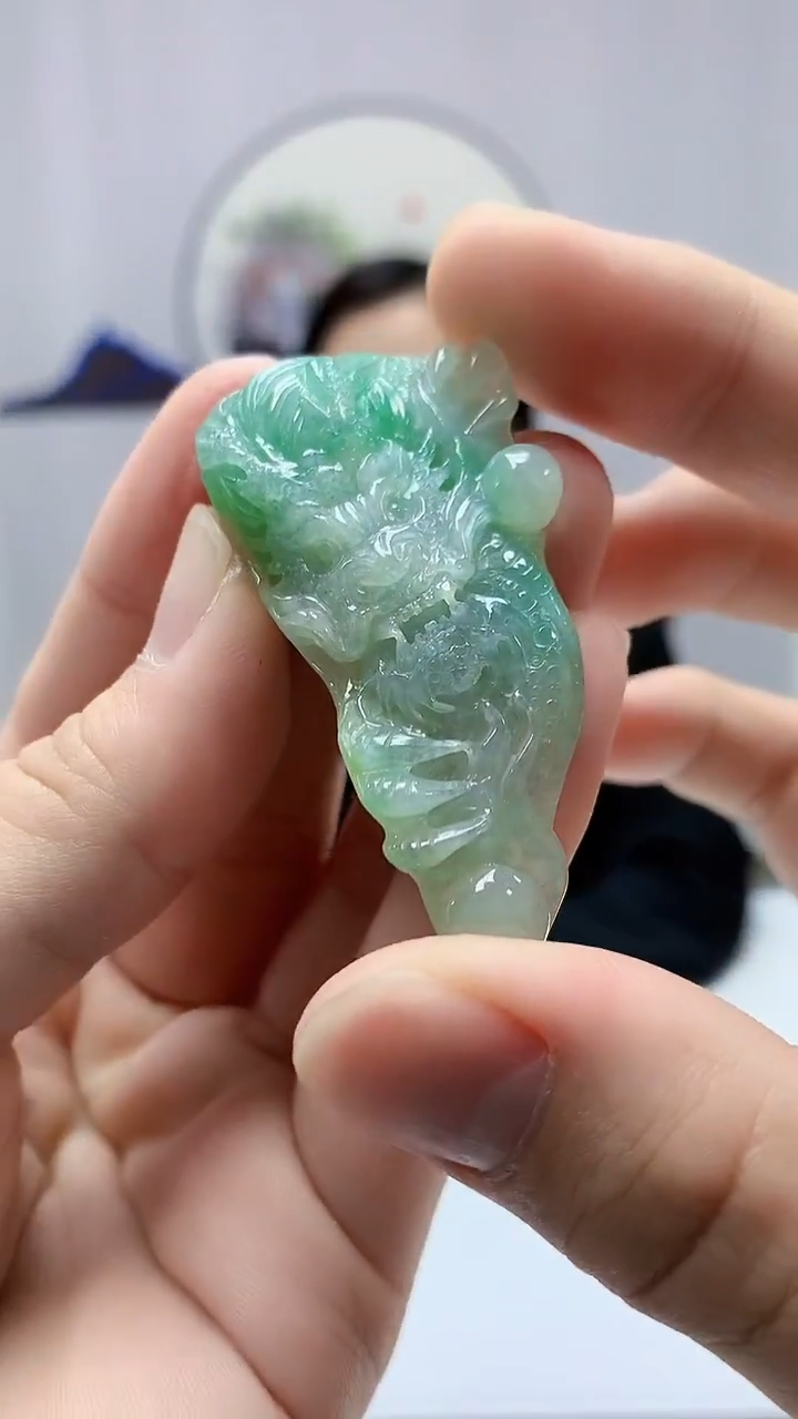 【闪购商品】定制翡翠未镶嵌4852bb-毛货挂件11