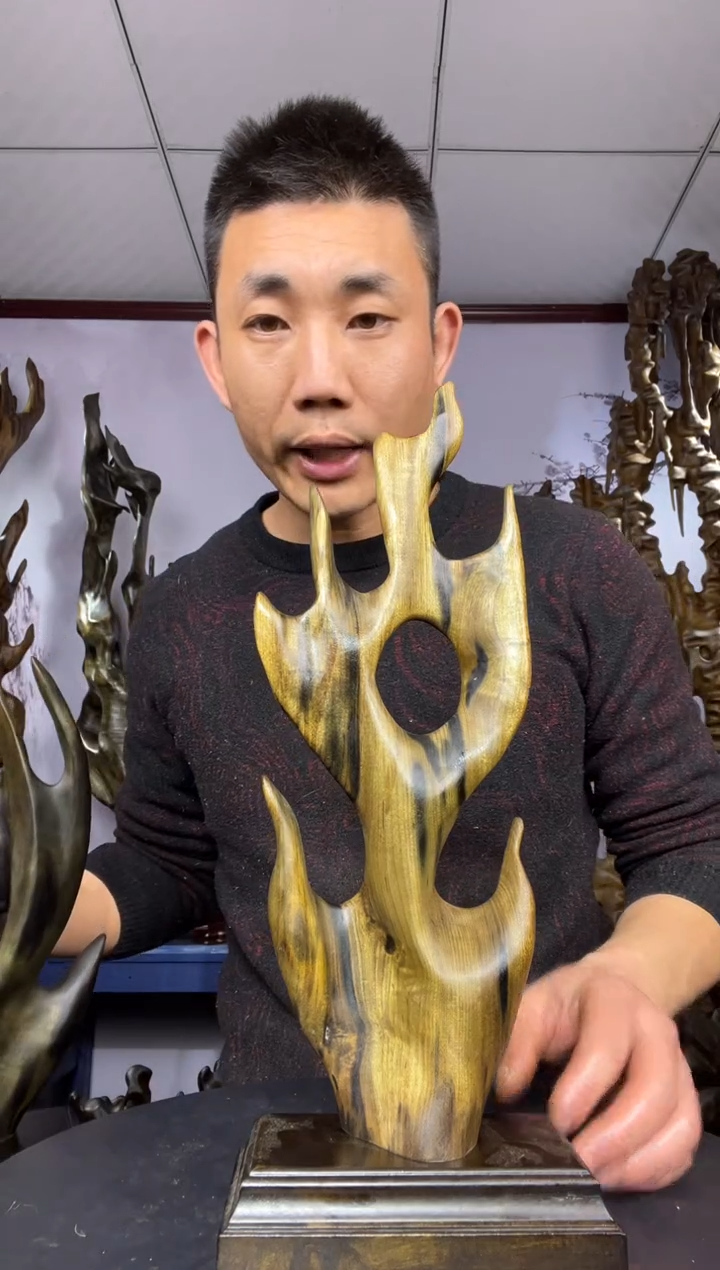 金丝楠木雕款无**生金丝楠木工艺品摆件