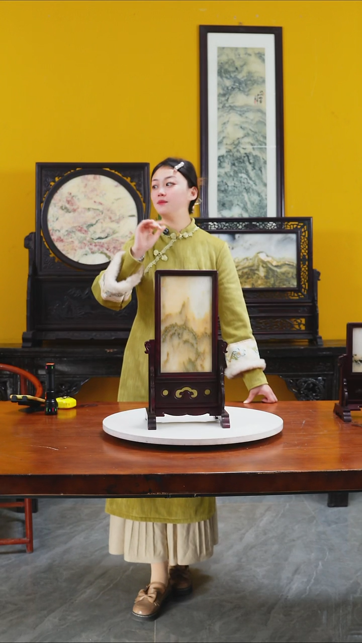 石材天然大理石画摆件