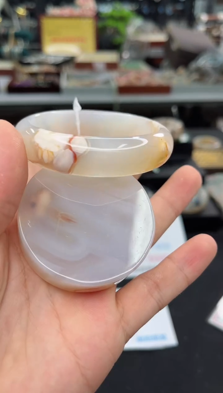 【闪购商品】石英质玉手镯未镶嵌56圈口（赠品镯心）3931175