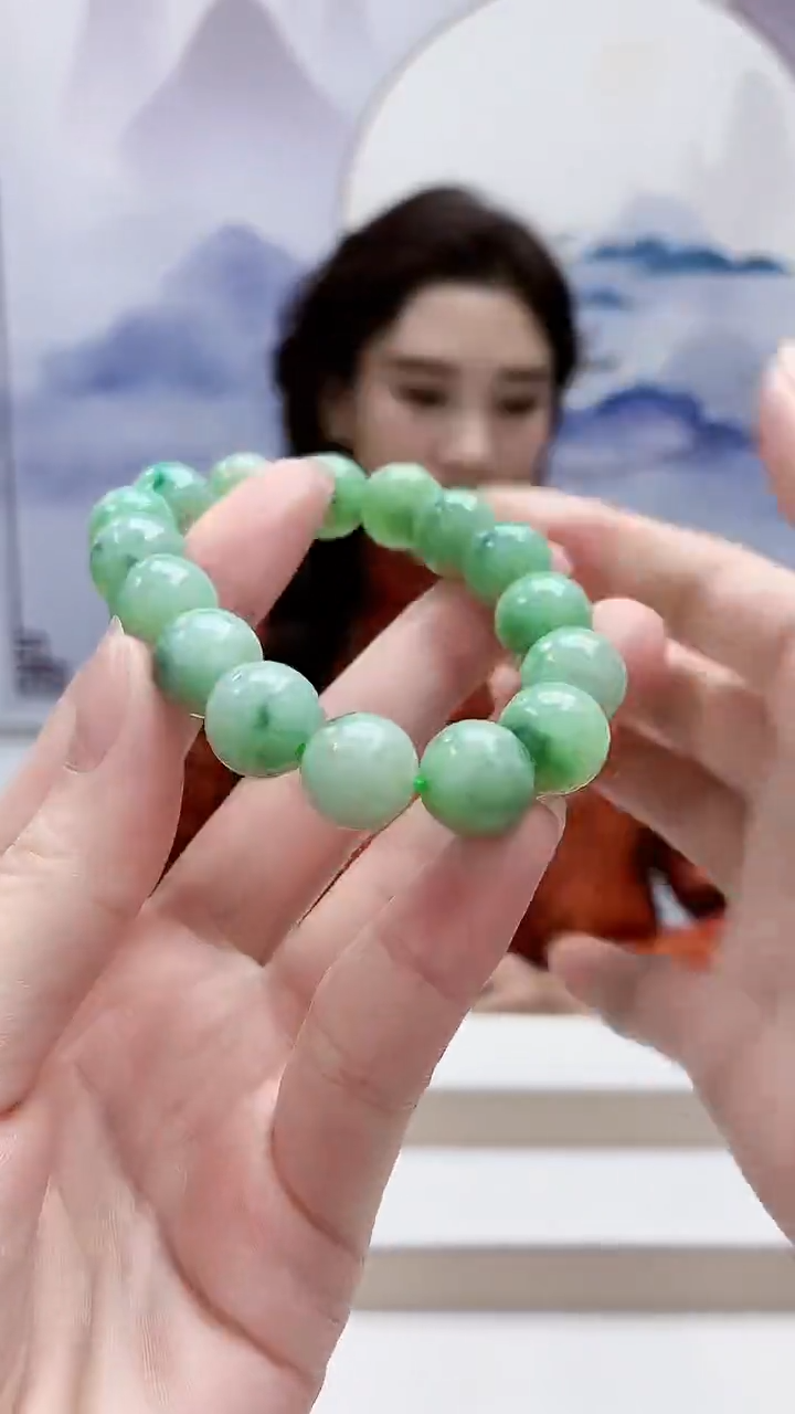 未镶嵌定制翡翠4829ry-毛货手串120