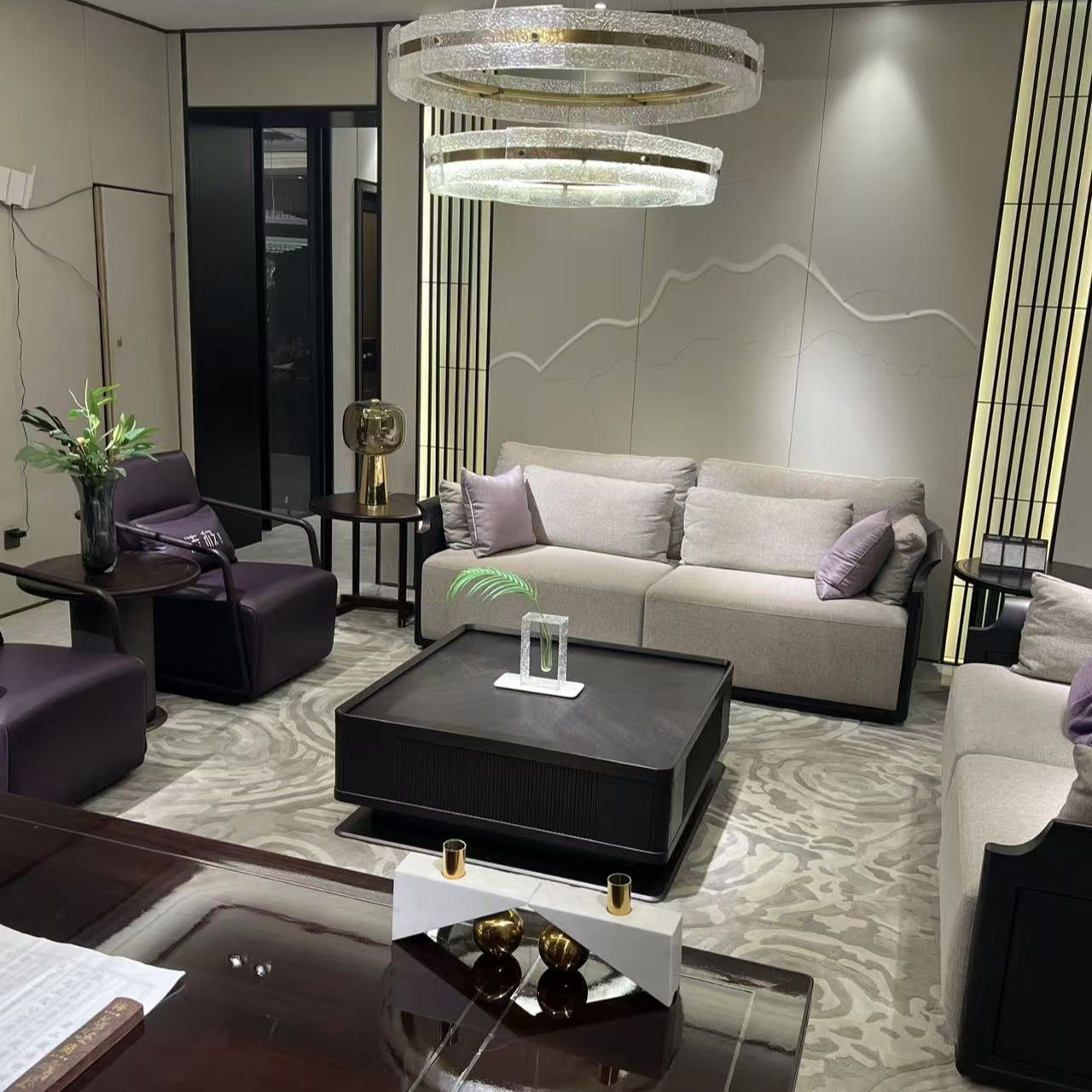 南洋迪克新中式客厅简约休闲沙发----全实木意式极简沙发