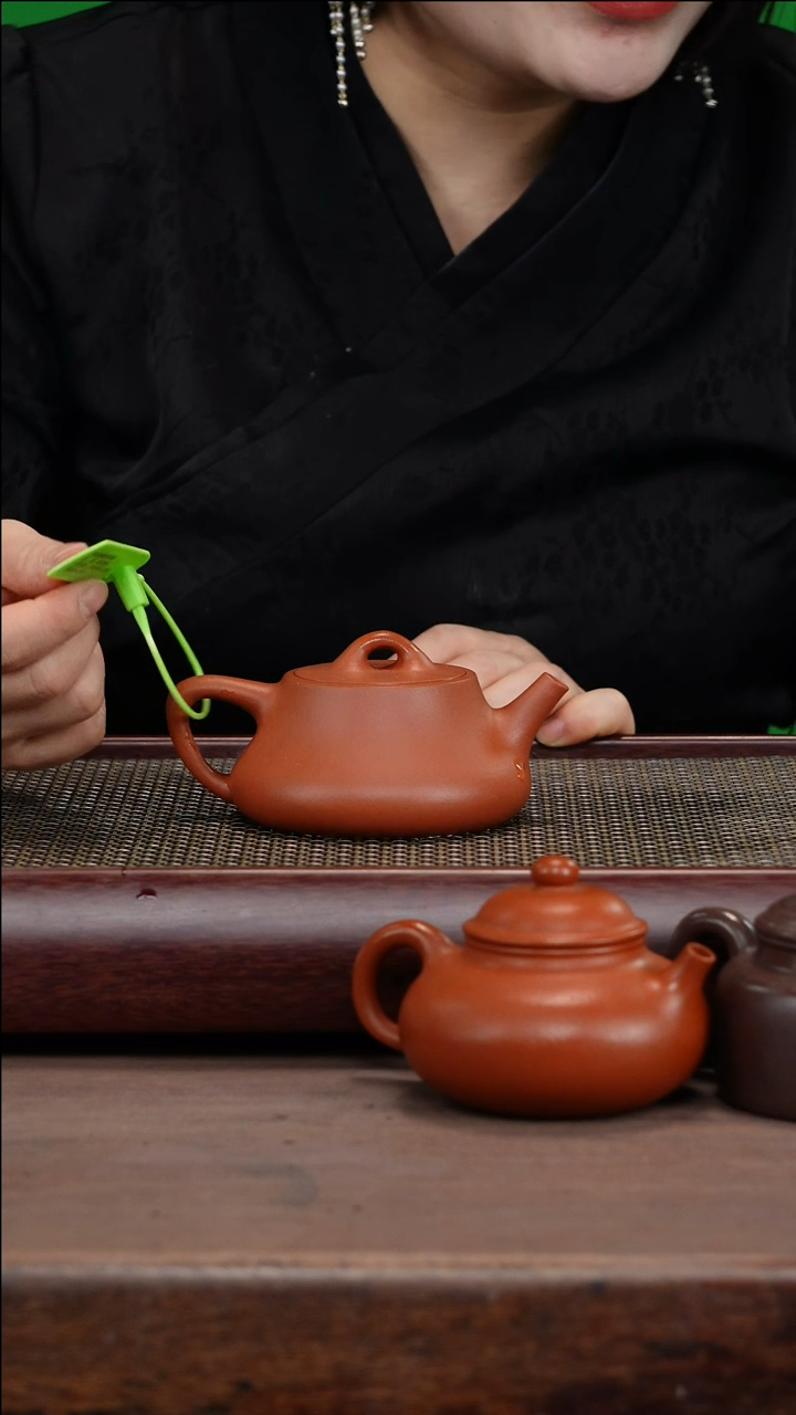 【闪购商品】紫砂茶壶零添加朱砂柱瓢壶