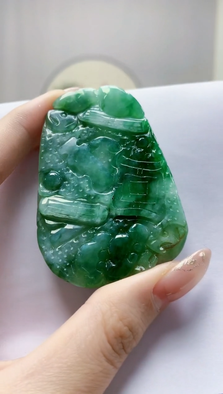 未镶嵌定制翡翠4917jw-毛货挂件97