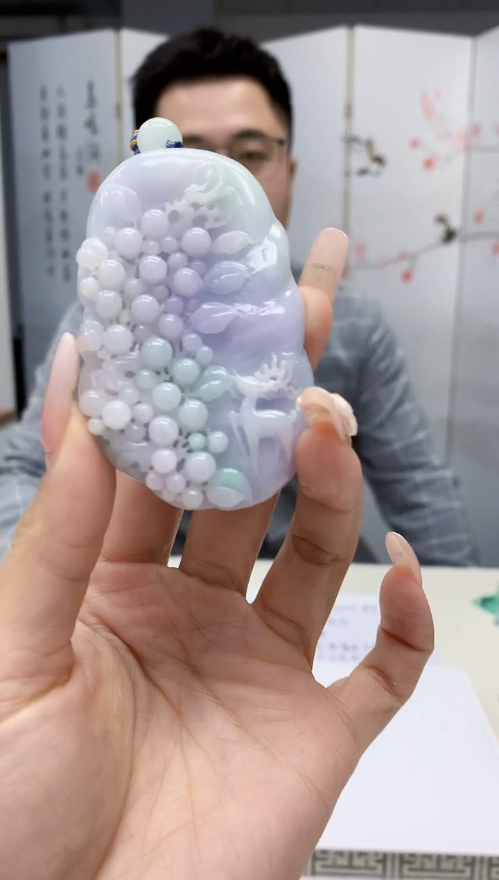 【闪购商品】定制翡翠未镶嵌5153lr-毛货挂件28