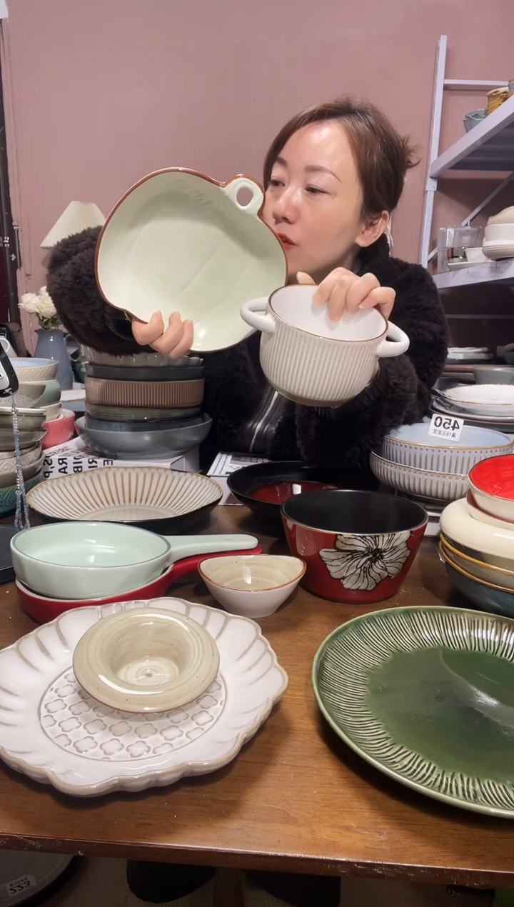 陶瓷微瑕（2个装）苹果+780双耳碗