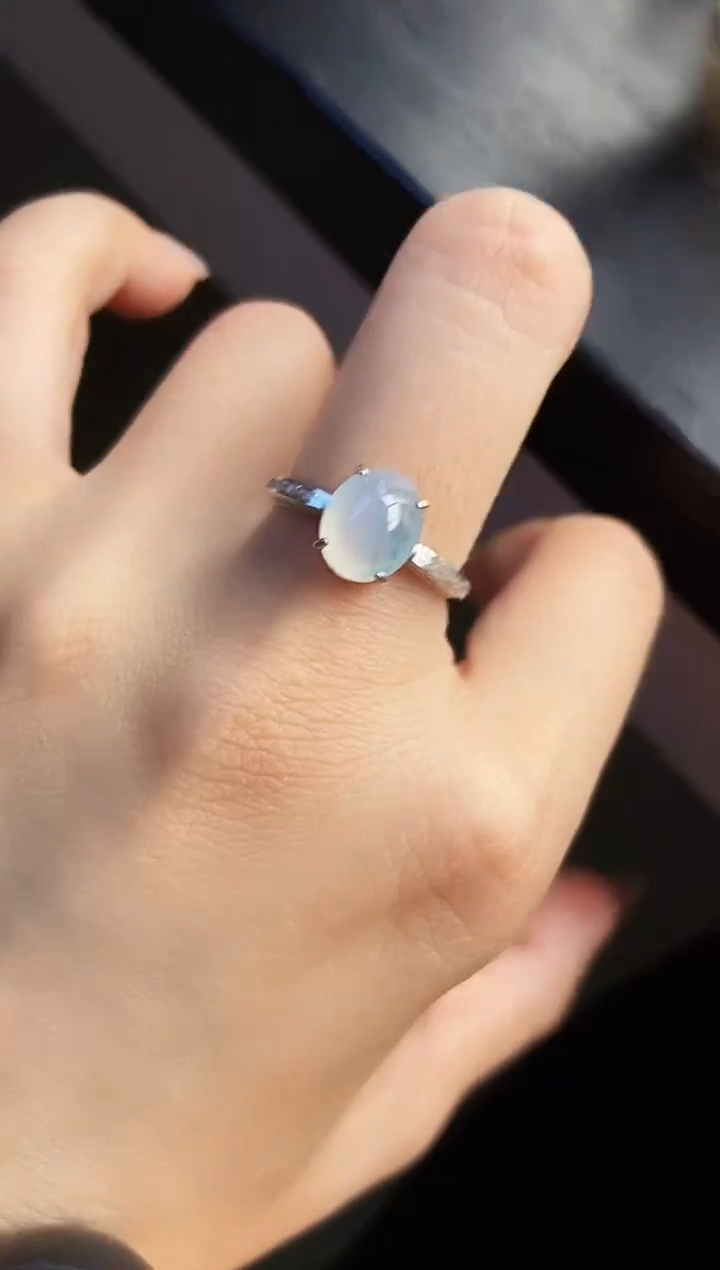 银S925镶嵌戒指翡翠12