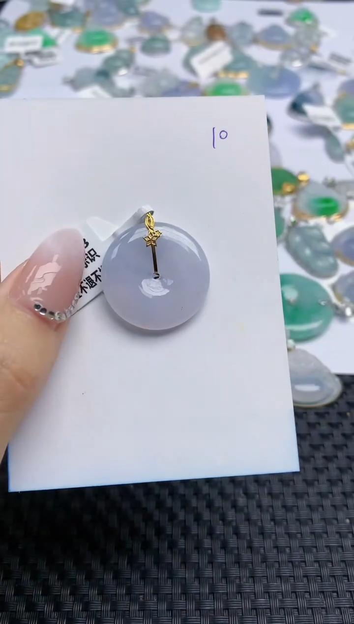 【闪购商品】翡翠颈饰18K金镶嵌 天然翡翠A货