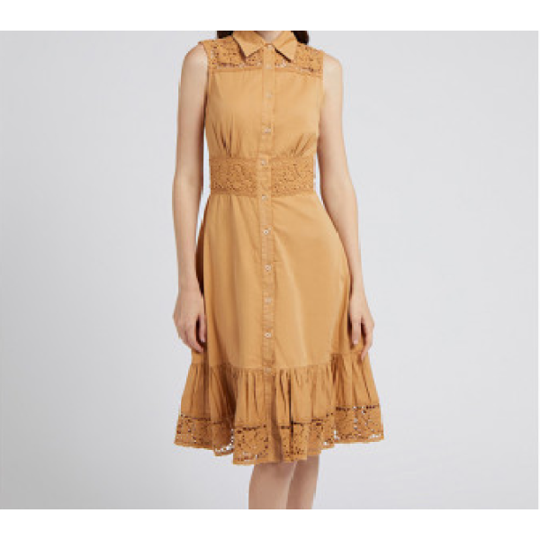 GUESS 女无袖纯欲千禧初恋连衣裙-W2YK85WET90