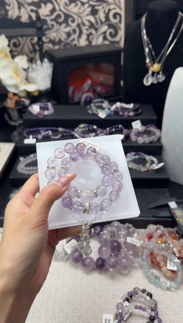 水晶手链未镶嵌天然水晶 多样性发其一