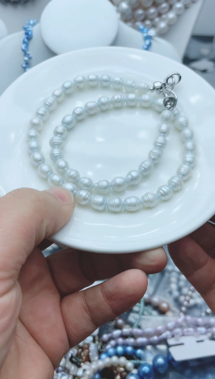 【闪购商品】淡水珍珠颈饰钛钢1