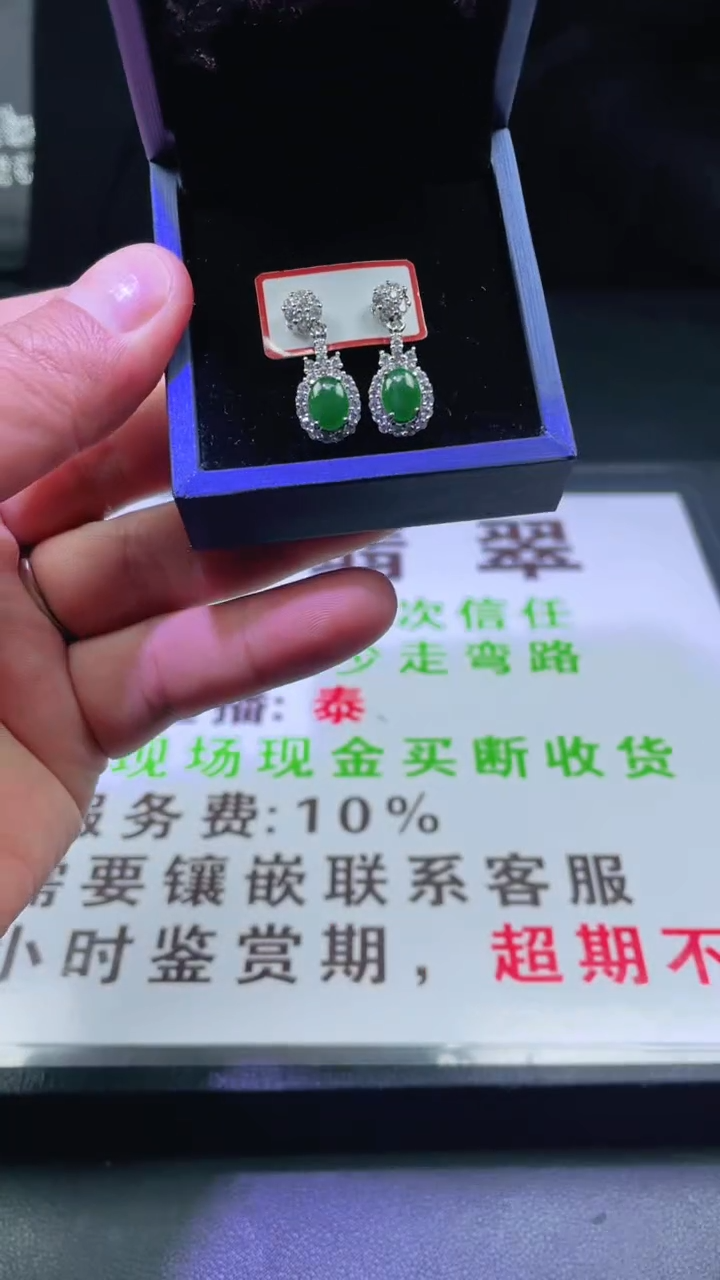 未镶嵌翡翠耳饰首饰