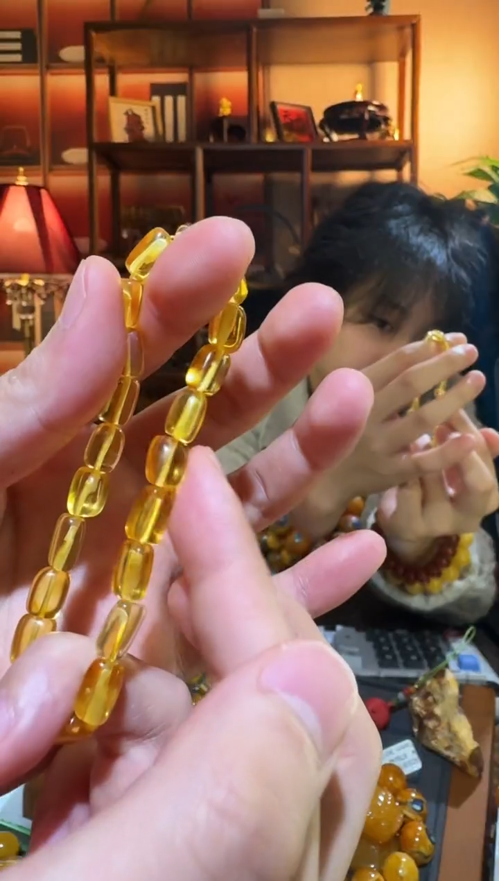 琥珀颈饰未镶嵌343天然蜜蜡珠宝奇石