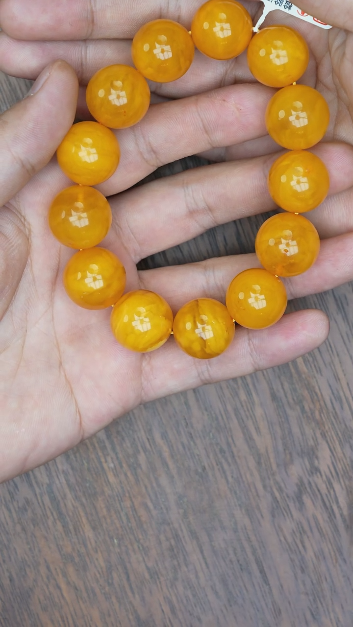 【闪购商品】琥珀裸石未镶嵌橘皮手串/多样性发其一